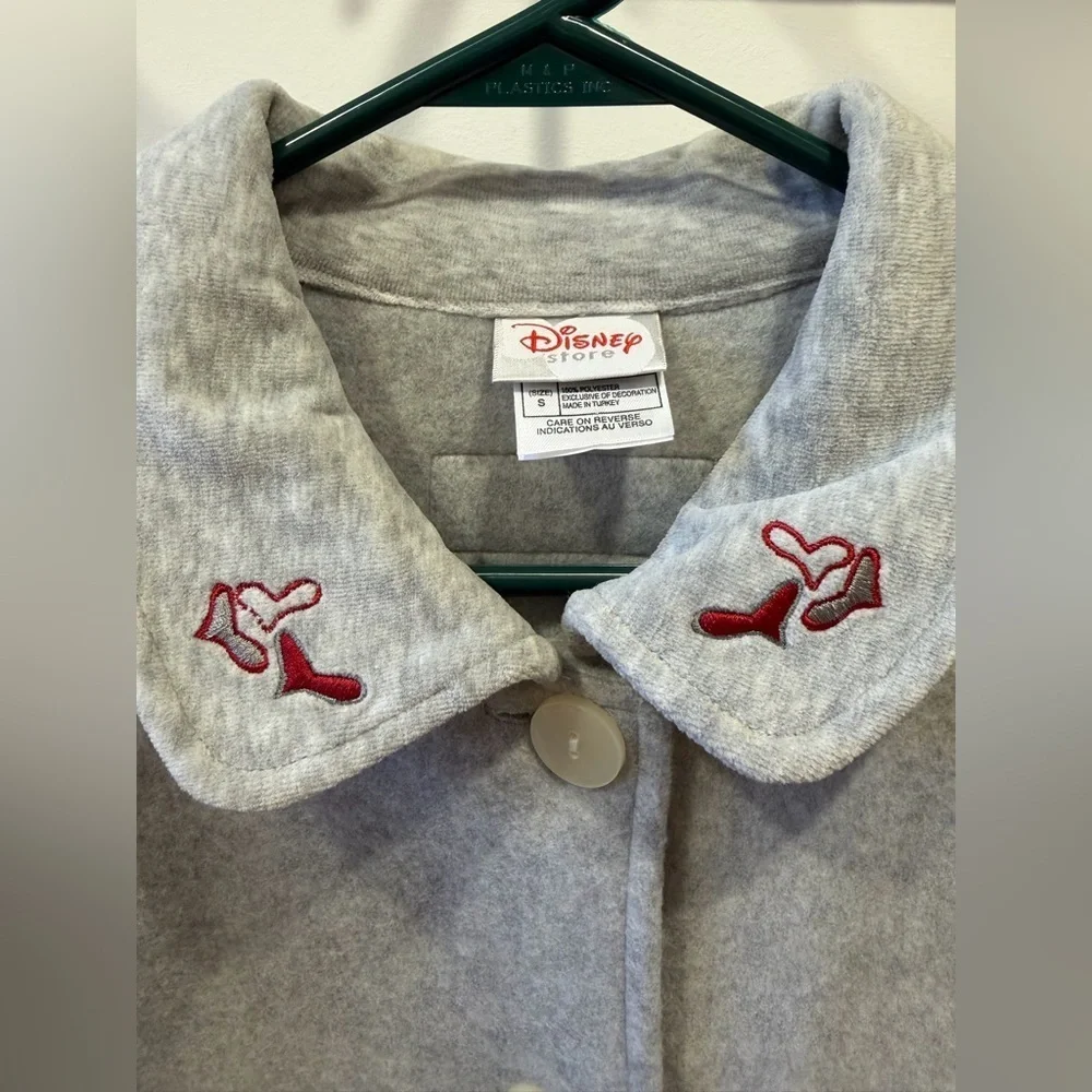 VINTAGE DISNEY STORE Mickey & Minnie Mouse Heart Fleece Jacket